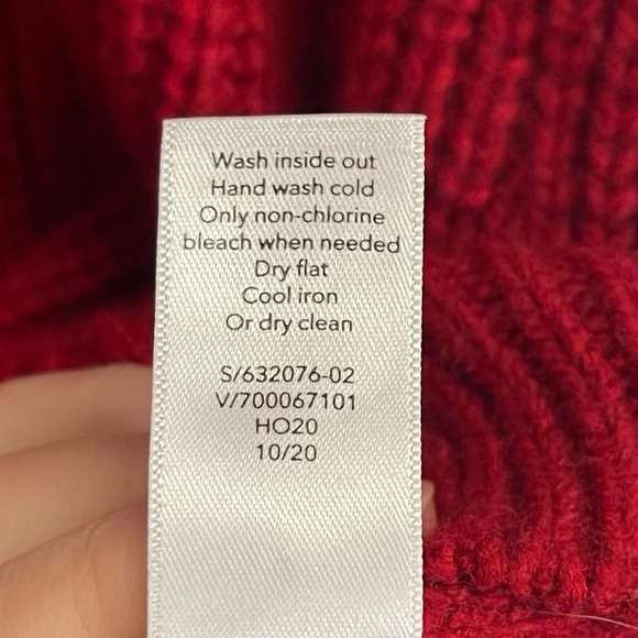 Athleta Sweater Womens Size Small Red Crewneck Wool Blend Knit - Picture 7 of 10
